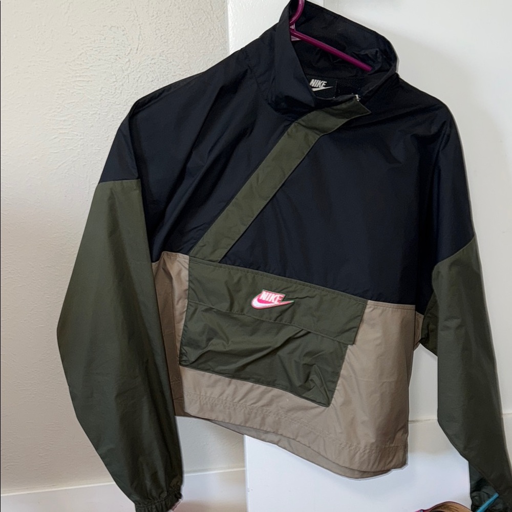 Nike Black and Olive Windbreaker
